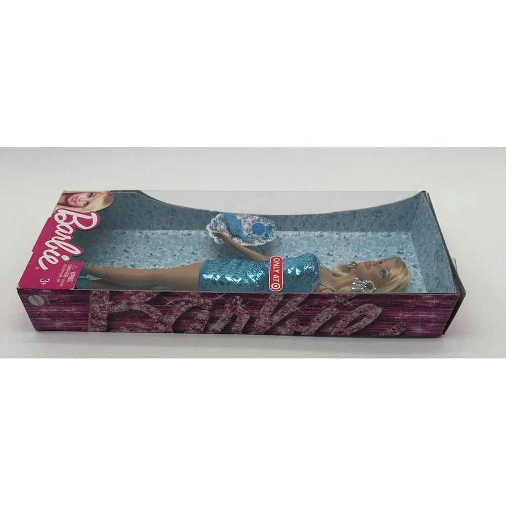 2012 MATTEL BARBIE TARGET EXCLUSIVE BLUE SPARKLE DRESS DOLL BBW66 NEW